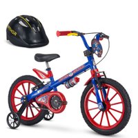 Bicicleta Infantil Aro 16 Capitão América Marvel com Capacete Preto Nathor