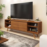 Rack para TV Até 75 Polegadas Colombia  2 Porta Jatoba - Pnr Móveis