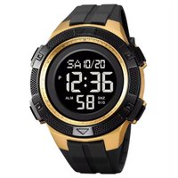 Relógio Masculino Preto e Dourado Skmei Digital 2078