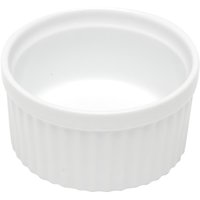 Kit 12 Ramekin Porcelana Branco 155ml Classic 8,4x5cm Canelado Molhos Guarnição
