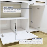 Balcão de Cozinha para Cooktop Áustria 4 bocas 2 Portas Kaiki Móveis