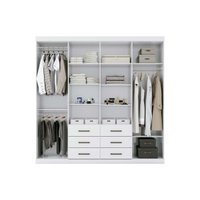 Guarda Roupa 2 Peças (1GuardaRoupa+1Cômoda) QC139 Branco - Santos Andirá
