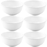 Kit 6 Bowls Melamina 200ml Tigela Branca Liso Haus Hotel Servir Frutas Petiscos Sorvete