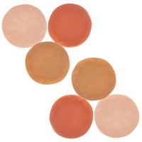 Kit 6 Pratos Rasos Avulsos 26cm Orgânico Sortido com Relevo Lyor Mesa Posta Servir
