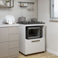 Balc&atilde;o para Cooktop Viena Com 5 bocas 1 Porta Kaiki M&oacute;veis