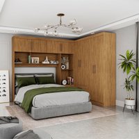 Guarda-Roupa Casal Modulado 4 Portas Hercules 4 Portas 4 Gavetas Carioca Moveis cinamomo