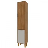 Paneleiro Para Cozinha 2 Portas 40cm Paris Indekes Freijo/Off White