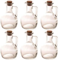 6 Galheteiros Servir Garrafa de Vidro Tampa Rolha Azeite 180ml Lyor Porta Condimentos de Mesa