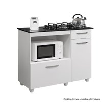 Balcão para Cooktop e Forno 2 Portas 1 Gaveta Violeta