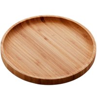 Bandeja de Bambu Round 20cm Lyor Prato Redondo Servir Mesa Posta Decoração