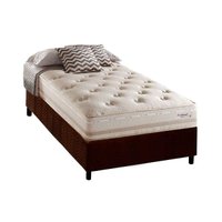 Conjunto Box Solteiro: Colchão Molas Herval Maxspring Scotland + Base CRC Suede Brown(88x188)