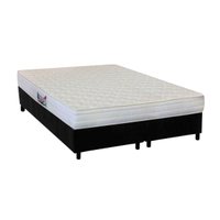 Conjunto Box Queen: Colchão Anatômico Herval AG65 Frontier + Base CRC Suede Black (158x198)