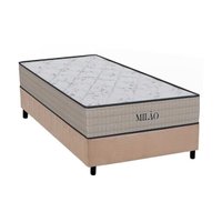 Cama Box Solteiro: Colchão Espuma Orthoflex D33 Milão + Base CRC Suede Clean(88x188)
