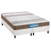 Conjunto Box Queen: Colchão Anatômico Probel D33 Guarda Costas Próintense + Base CRC Courano White (158x198)