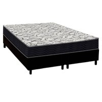 Conjunto Box Queen: Colchão Anatômico Ortobom D45 Airtech 150 + Base CRC Courano Black (158x198)