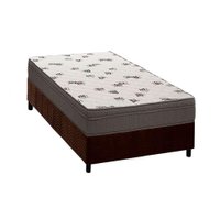 Conjunto Box Solteiro: Colchão Espuma Ortobom D45 Light Saúde + Base CRC Suede Brown (88x188)
