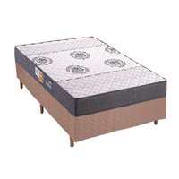 Conjunto Box Solteiro: Colchão Espuma Polar D45 Pérola Clean + Base CRC Rústico Clean (88x188)