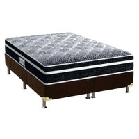 Cama Box Queen: Colchão Espuma Probel D33/EP Anatômico Advanced Tech1500 Plus + Base CRC Suede Brown(158x198)