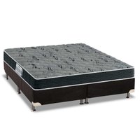 Cama Box King: Colchão Espuma Probel D33 ProDormir Advanced Mega Resistente + Base CRC Suede Black(193x203)