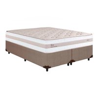 Cama Box Queen: Colchão Molas Herval Ensacadas Kiev + Base CRC Courano Clean(158x198)