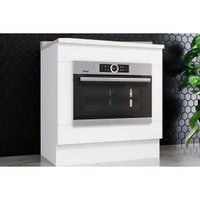 Balcão de Cozinha c/ Tampo Americana p/ Forno de Embutir 80cm Branco - Henn