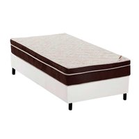 Cama Box Solteiro: Colchão Ortopédico Ortobom Exclusive + Base CRC Courano White (88x188)