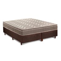 Cama Box Queen: Colchão Espuma Paropas D33/EP Anatômico Confort Ultra Firme + Base CRC Fantasy Brown(158x198)