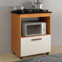 Balcão para Cooktop 5 Bocas 1 Porta Basculante Salvia Kaiki Móveis