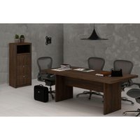 Escritório Completo (1 Mesa p/ Escritório ME4119 + 1 Arquivo de Escritório ME4118) 2 Peças Rústico - Tecno Mobili