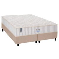 Conjunto Box King: Colchão Molas Sealy Ensacadas Miami + Base CRC Suede Clean (193x203)