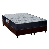Cama Box Queen: Colchão Ortopédico Orthoflex Foggia Sogni + Base CRC Suede Brown (158x198)