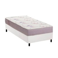 Conjunto Box Solteiro: Colchão Espuma Ortobom D20 Physical Resistente + Base CRC Courano White (78x188)