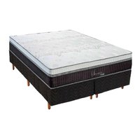 Conjunto Box Queen: Colchão Molas Polar Superlastic Serenatta + Base CRC Rústico Black (158x198)