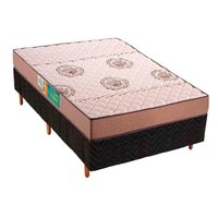 Conjunto Box Solteiro: Colchão Espuma Polar D33 Pérola + Base CRC Fantasy Black (88x188)