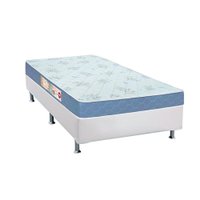 Conjunto Box Solteiro: Colchão Espuma Castor D45 Sleep Max + Base CRC Courano White (88x188)
