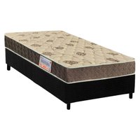 Cama Box Solteiro: Colchão Espuma D33 Orthoflex /EP Anatômico Matera + Base CRC Suede Black(88x188)