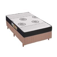 Cama Box Solteiro: Colchão Ortopédico Polar D28/EP Anatômico Orthoface + Base CRC Rústico Clean(78x188)