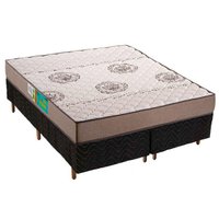Conjunto Box Queen: Colchão Espuma Polar D33 Pérola + Base CRC Fantasy Black(158x198)