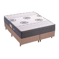 Conjunto Box Queen: Colchão Espuma Polar D45 Pérola Fort Clean + Base CRC Rústico Clean (158x198)