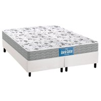 Conjunto Box Queen: Colchão Anatômico Probel D33/ Guarda Costas Próintense Double Face + Base CRC Courano White(158x198)