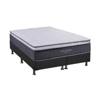 Conjunto Box Queen: Colchão Molas Kappesberg Ensacadas Confort + Base CRC Suede Gray (158x198)