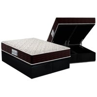 Conjunto Box Baú Casal: Colchão Espuma Probel D33 ProDormir Advanced + Base CRC Suede Black(138x188)