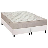 Conjunto Box Queen: Colchão Molas Ortobom Hotelaria Nanolastic Orthotel Superluxo + Base CRC Courano White (158x198)