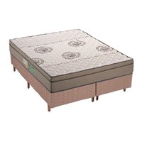 Conjunto Box Queen: Colchão Espuma Polar D33 Pérola + Base CRC Rústico Clean (158x198)