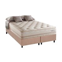 Conjunto Box Queen: Colchão Molas Herval Maxspring Scotland + Base CRC Suede Clean (158x198)