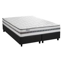 Conjunto Box King: Colchão Molas Herval Ensacadas Catana + Base CRC Suede Gray (193x203)