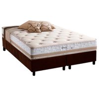 Conjunto Box Queen: Colchão Molas Herval Maxspring Spain + Base CRC Suede Brown (158x198)