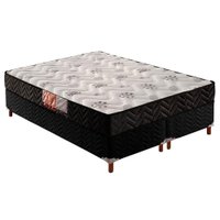Conjunto Box Queen: Colchão Espuma Paropas D33 Pasquale + Base CRC Suede Black (158x198)