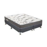 Conjunto Box Queen: Colchão Espuma Ortobom D33 Light + Base CRC Suede Gray (158x198)