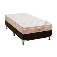 Conjunto Box: Colchão Espuma Ortobom Viscomemory + Base CRC Suede Brown Solteiro(88x188)
